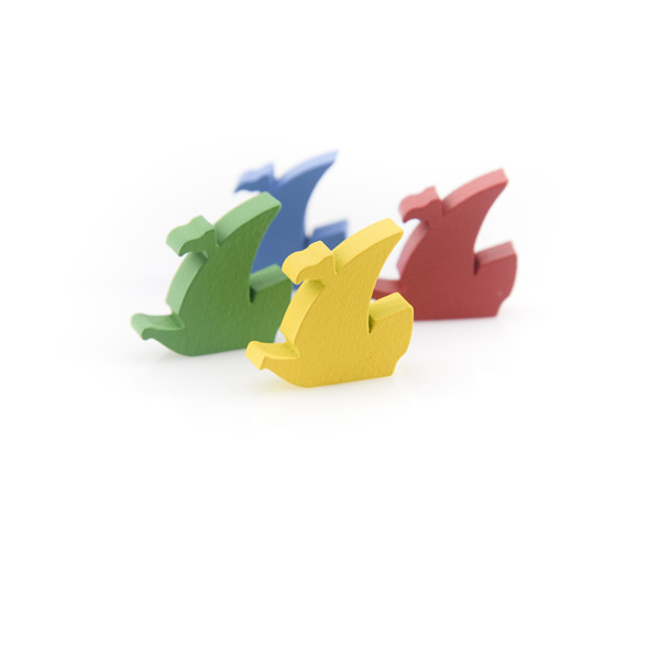 Boat Shape Wooden Meeple for Board Games